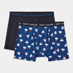 Pair of Thieves Men's Badminton 2pk Boxer Briefs - Blue M