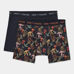 Pair of Thieves Men's Mushroom 2pk Boxer Briefs - Black/Red/Yellow L