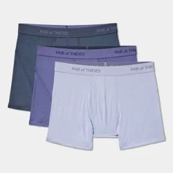 Pair of Thieves Men's Rayon Made From Bamboo 3pk Boxer Briefs - Purple L