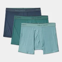 Pair of Thieves Men's Rayon Made From Bamboo 3pk Boxer Briefs - Green L