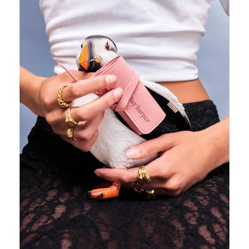 slide 1 of 5, Hey Harper Jewelry Storage Pouch - Coral, 1 ct