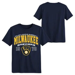 MLB Milwaukee Brewers Youth Core T-Shirt - XS