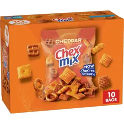 Chex Mix Cheddar Single Serve Bags Snack Mix Multipack - 17.5oz