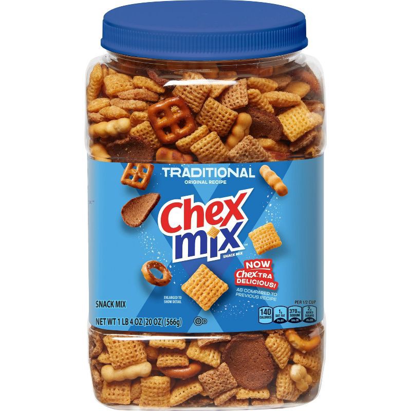 slide 3 of 9, Chex Mix Traditional Tub Snack Mix - 20oz, 20 oz