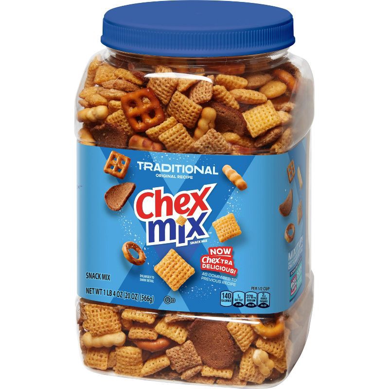 slide 4 of 9, Chex Mix Traditional Tub Snack Mix - 20oz, 20 oz