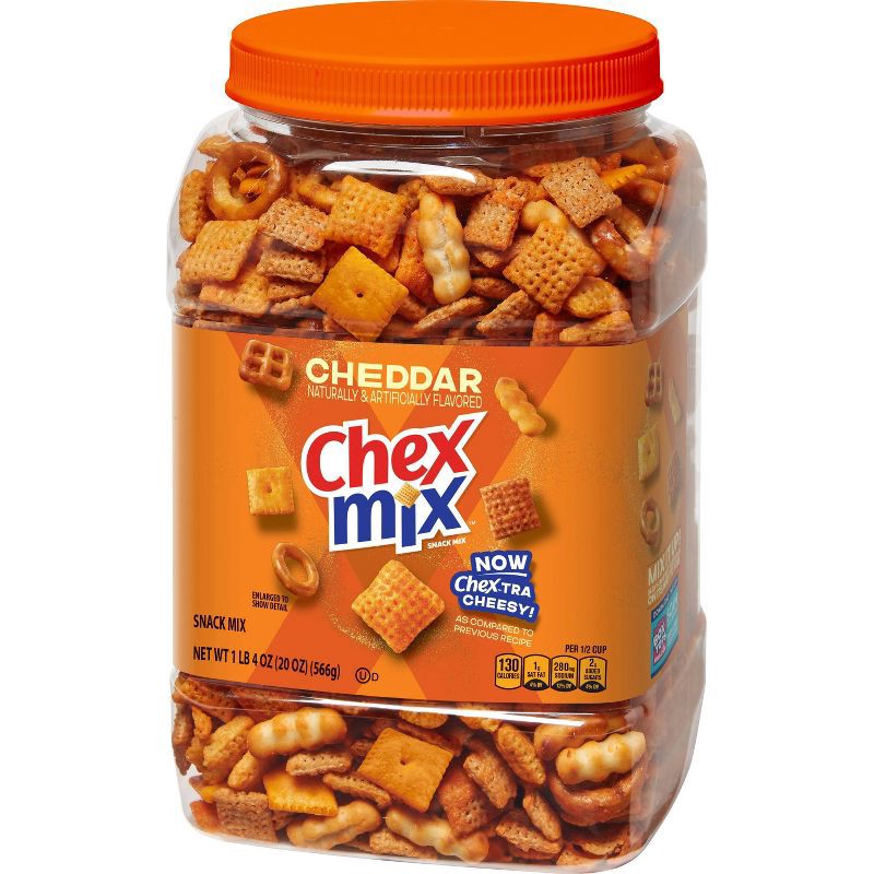 slide 4 of 8, Chex Mix Cheddar Tub Snack Mix - 20oz, 20 oz