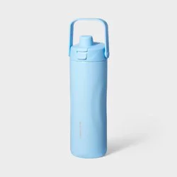 40fl oz Stainless Steel Pop-Up Chug Sport Bottle Blue - All In Motion™