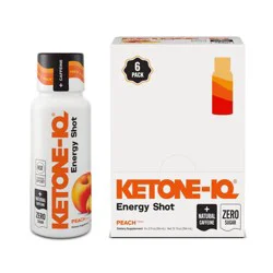 Ketone-IQ Caffeine Peach Energy Drink - 6pk/2 fl oz