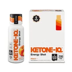 Ketone-IQ Caffeine Peach Energy Drink - 6pk/2 fl oz