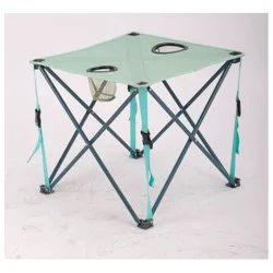 2pc Quad Side Steel Rectangle Portable Picnic Table Green - All In Motion™