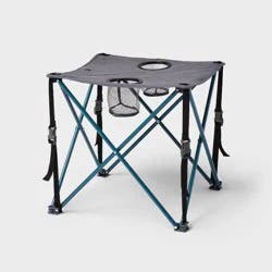 2pc Quad Side Steel Rectangle Portable Picnic Table Dark Gray - All In Motion™