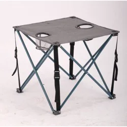 2pc Quad Side Steel Rectangle Portable Picnic Table Dark Gray - All In Motion™