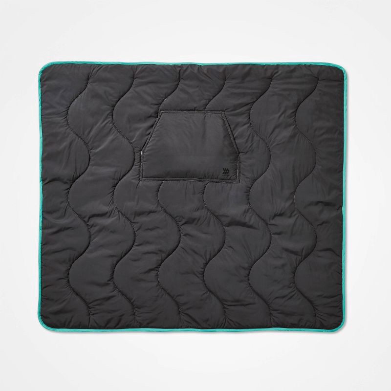 slide 1 of 3, 42''x37'' Sidelines Lap Outdoor Blanket - All in Motion™ Black, 1 ct