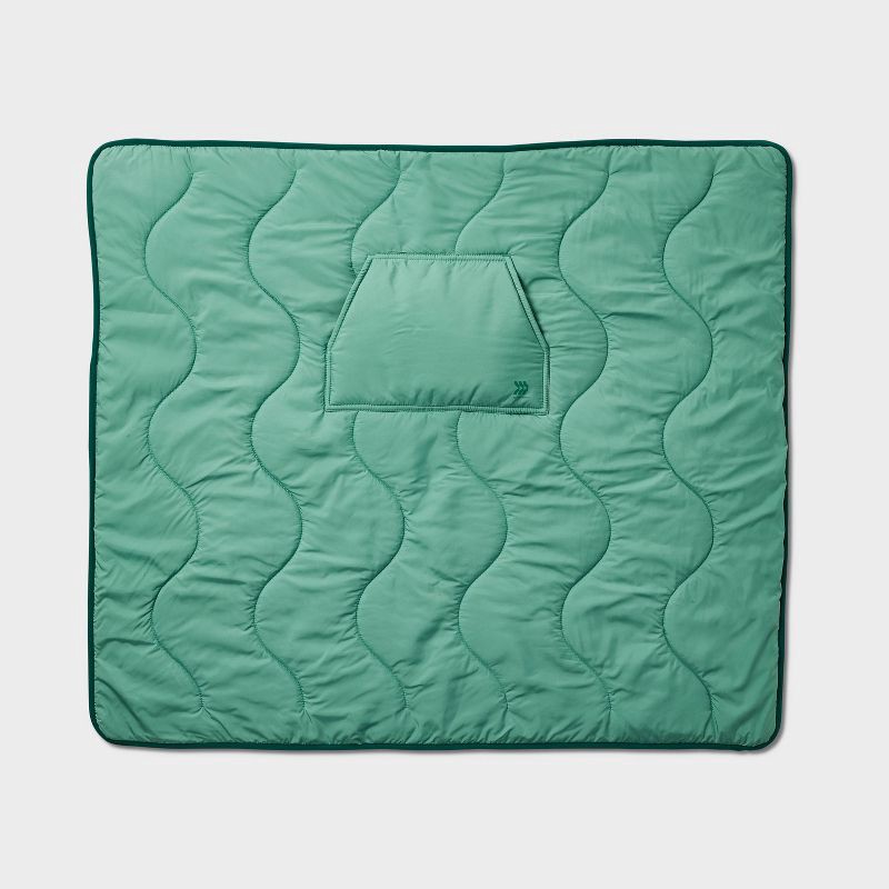 slide 1 of 3, 42''x37'' Sidelines Lap Outdoor Blanket - All In Motion™ Green, 1 ct