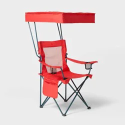 Canopy Folding Mesh Outdoor Portable Camping Chair Red - All In Motion™