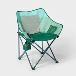 Folding Club Outdoor Portable Camping Chair Green - All In Motion™