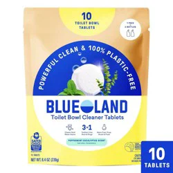 Blueland Toilet Bowl Cleaning Tablets - Peppermint Eucalyptus - 10ct: Ammonia-Free, Paraben-Free, Removes Rust