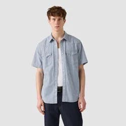 Levi's® Men's Western Standard Fit Short Sleeve Button-Down Shirt - Light Blue Denim L