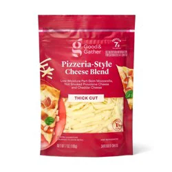 Thick-Cut Pizzeria-Style Shredded Cheese Blend - 7oz - Good & Gather™