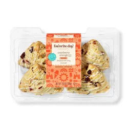 Cranberry Orange Large Scones - 10.6oz/4ct - Favorite Day™