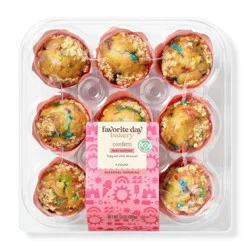 Confetti Mini Muffins - 13oz/9ct - Favorite Day™