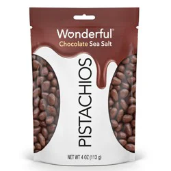 Wonderful No Shell Chocolate Sea Salt Pistachio Nuts - 4oz