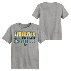 MLB Athletics Youth Gray Poly T-Shirt - XS
