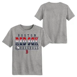 MLB Boston Red Sox Youth Gray Poly T-Shirt - XS