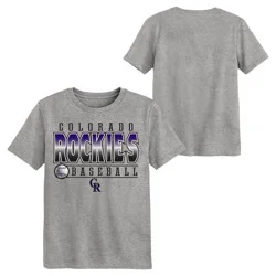 MLB Colorado Rockies Youth Gray Poly T-Shirt - M