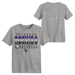 MLB Colorado Rockies Youth Gray Poly T-Shirt - L