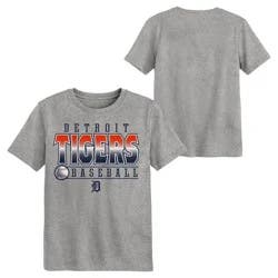 MLB Detroit Tigers Youth Gray Poly T-Shirt - XS
