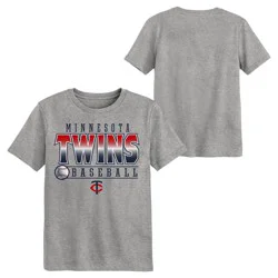 MLB Minnesota Twins Youth Gray Poly T-Shirt - XS