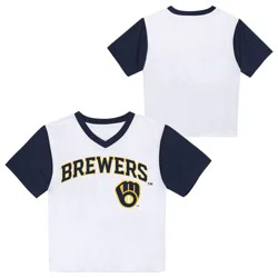 MLB Milwaukee Brewers Youth Poly Jersey - L
