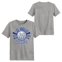 MLB Los Angeles Dodgers Youth Gray Tri-Blend T-Shirt - XS