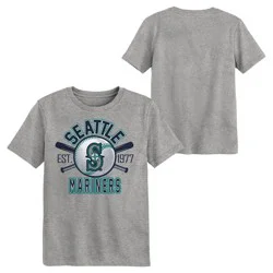 MLB Seattle Mariners Youth Gray Tri-Blend T-Shirt - M