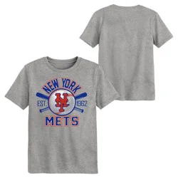 MLB New York Mets Youth Gray Tri-Blend T-Shirt - L