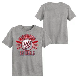 MLB Washington Nationals Youth Gray Tri-Blend T-Shirt - L
