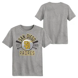 MLB San Diego Padres Youth Gray Tri-Blend T-Shirt - S