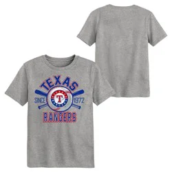 MLB Texas Rangers Youth Gray Tri-Blend T-Shirt - XS