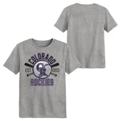MLB Colorado Rockies Youth Gray Tri-Blend T-Shirt - XL