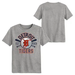 MLB Detroit Tigers Youth Gray Tri-Blend T-Shirt - S