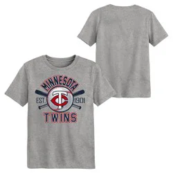 MLB Minnesota Twins Youth Gray Tri-Blend T-Shirt - S