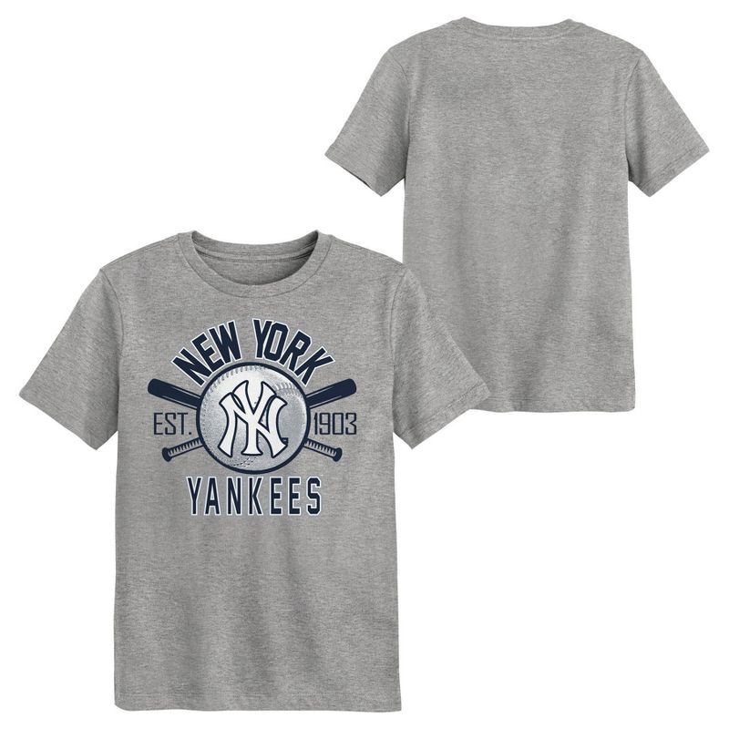 slide 1 of 3, MLB New York Yankees Youth Gray Tri-Blend T-Shirt - L, 1 ct