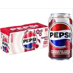 Pepsi Prebiotic Soda Cherry Vanilla - 8pk/12 fl oz Cans