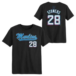 MLB Miami Marlins Kyle Stowers Youth T-Shirt - L