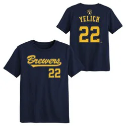 MLB Milwaukee Brewers Christian Yelich Youth T-Shirt - XS