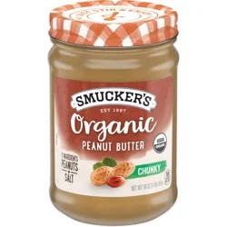Smucker's Organic Natural Chunky Peanut Butter, 16 Ounces