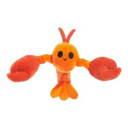 BARK Crawfish Dog Toy - Della Crawfish: Squeaks, Crinkles, Small Breed, Chew & Fetch Activities