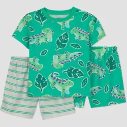 Carter's Just One You® Toddler Boys' 3pc Iguana Pajama Set - Green 3T