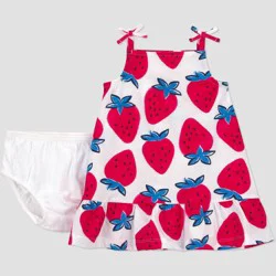 Carter's Just One You® Baby Girls' Americana 2pc Strawberries Dress - Red 3M